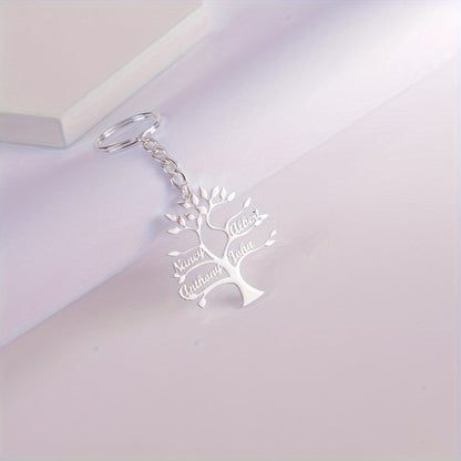 Personalized Tree of Life Keychain Pendant