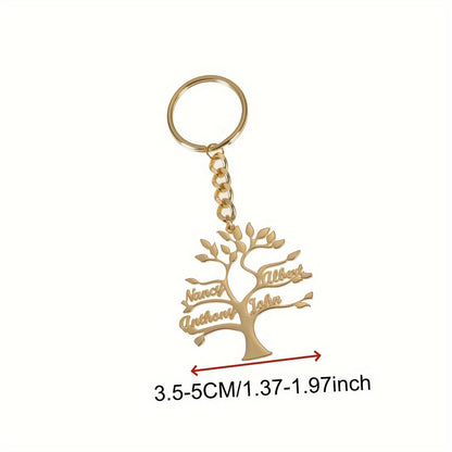 Personalized Tree of Life Keychain Pendant