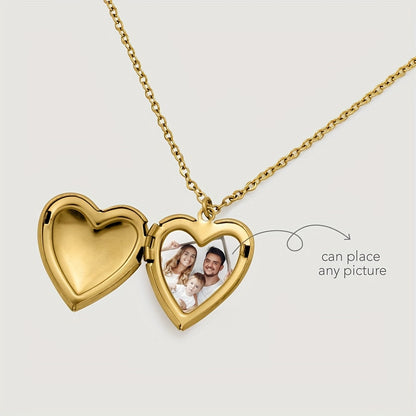 Personalized Photo Medallion Heart Necklace